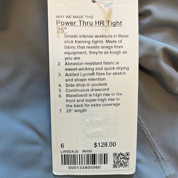 NWT lululemon Poeer Theu HR Tights 25” - Picture 5 of 5